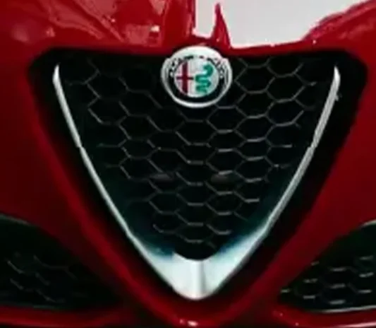 Alfa Romeo Giulia oil change at the Exotic Auto Services workshop in Mussafah, Abu Dhabi