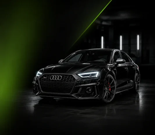 Audi brakes inspected during a maintenance service in Abu Dhabi