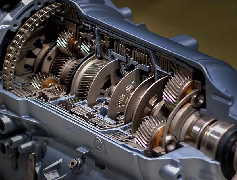 Car gearbox removed for transmission repair at the Exotic Auto Services workshop in Mussafah, Abu Dhabi