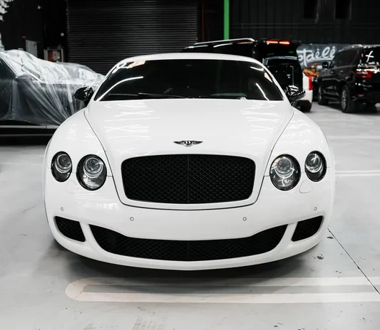 Bentley Continental GT in the workshop for maintenance in Abu Dhabi