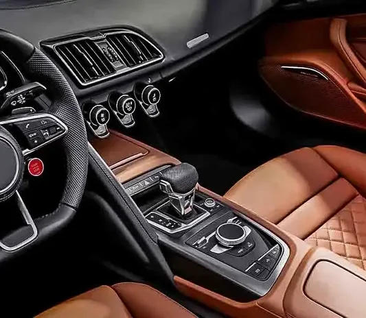 Custom car interior finished at the Exotic Auto Services workshop in Abu Dhabi