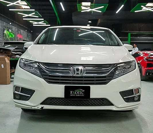 Honda Civic ready for collection at the Exotic Auto Services workshop in Abu Dhabi